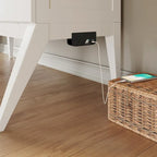 White Full Murphy Bed Desk with Memory Foam Mattress