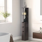 Bathroom Tower Storage Cabinet - 6 W x 13 D x 55.25 H
