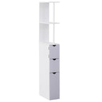 Bathroom Tower Storage Cabinet - 6 W x 13 D x 55.25 H