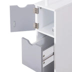 Bathroom Tower Storage Cabinet - 6 W x 13 D x 55.25 H
