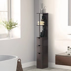 Bathroom Tower Storage Cabinet - 6 W x 13 D x 55.25 H