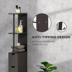 Bathroom Tower Storage Cabinet - 6 W x 13 D x 55.25 H