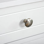 White Freestanding Bathroom Storage Cabinet with 2 Drawers and Adjustable Shelf