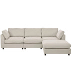 Upholstery Convertible Sectional Sofa, L Shaped Couch with Reversible Chaise