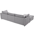 Upholstery Convertible Sectional Sofa, L Shaped Couch with Reversible Chaise