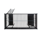 Black Twin-over-Twin Gaming Bunk Bed with Built-in Desk and Shelves