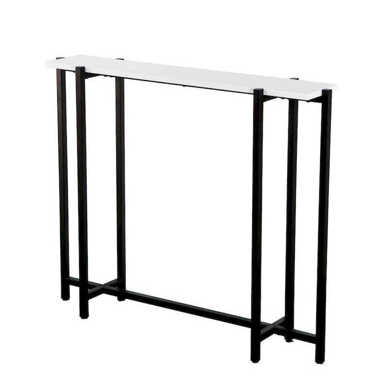 Black & White Contemporary Narrow Console Table