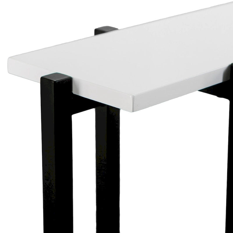 Black & White Contemporary Narrow Console Table