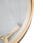 Gold & Clear Acrylic Round Side Tables - Set of 2