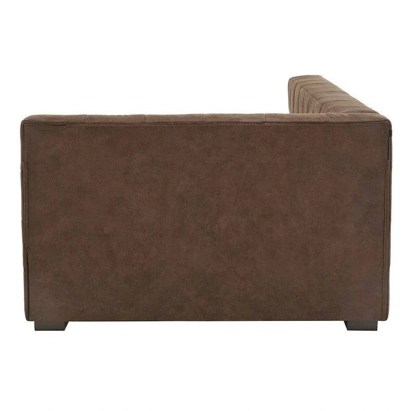Brown Microfiber Twin Size Lounger