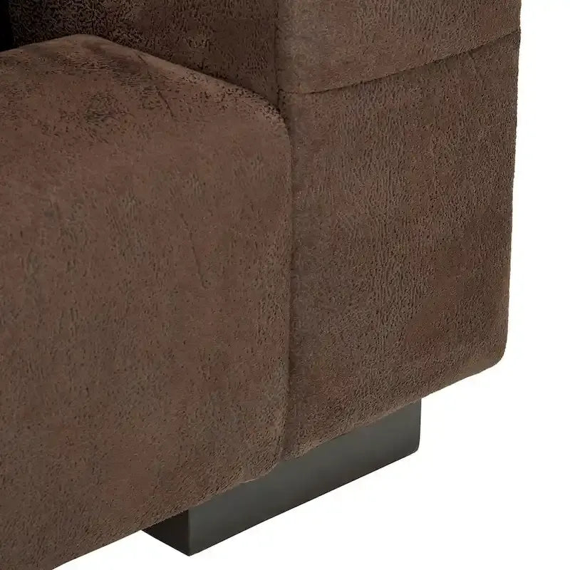 Brown Microfiber Twin Size Lounger