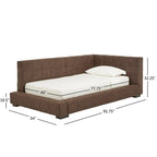 Brown Microfiber Twin Size Lounger