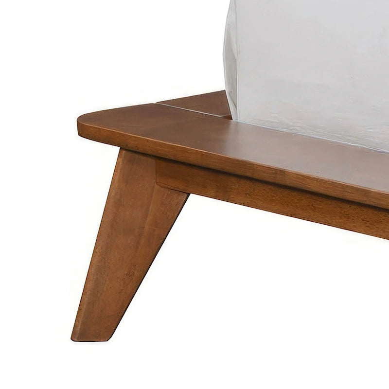 Walnut 3-Piece Mid-Century Bedroom Set - King/Queen/Full Platform Bed with 2 Nightstands