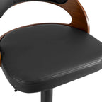 Adjustable Swivel Bar Stools Set of 2 - Black/White/Brown - 330 LB Capacity