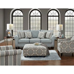 Mist Gray Queen Sleeper Sofa with Rounded Arms