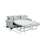 Mist Gray Queen Sleeper Sofa with Rounded Arms