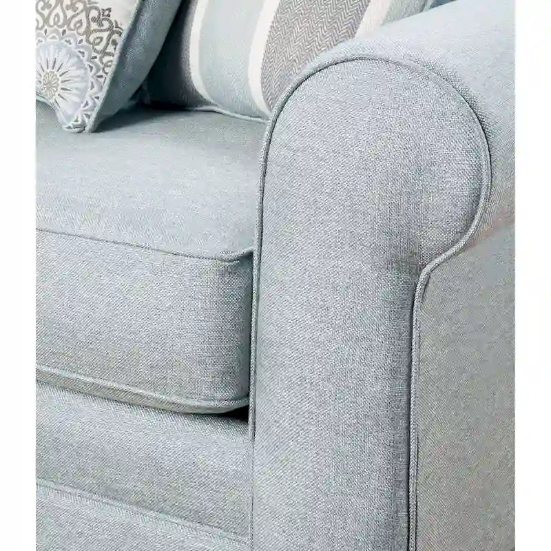 Mist Gray Queen Sleeper Sofa with Rounded Arms