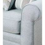Mist Gray Queen Sleeper Sofa with Rounded Arms