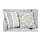 Mist Gray Queen Sleeper Sofa with Rounded Arms