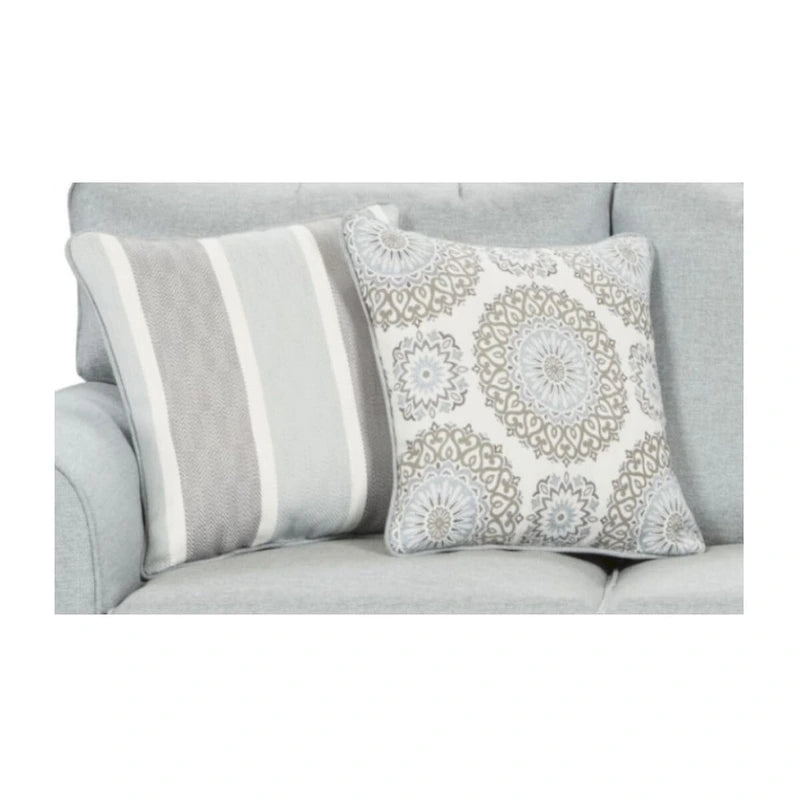 Mist Gray Queen Sleeper Sofa with Rounded Arms