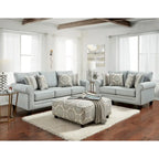 Mist Gray Queen Sleeper Sofa with Rounded Arms