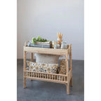 2-Tier Rattan Bar Storage Tray