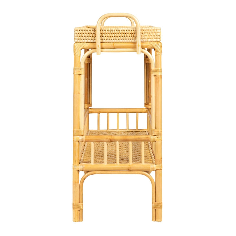 2-Tier Rattan Bar Storage Tray