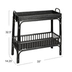 2-Tier Rattan Bar Storage Tray