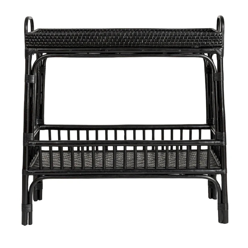 2-Tier Rattan Bar Storage Tray