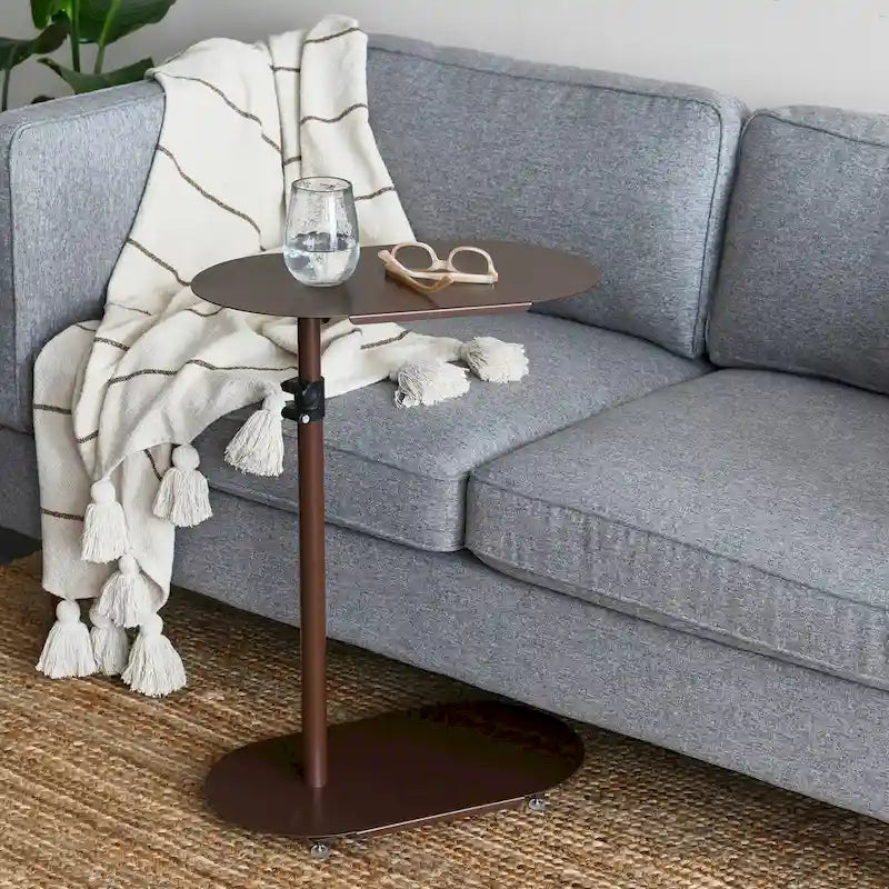 Modern Adjustable C-Shaped End Table - 20.0L x 11.0W x 32.0H