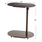 Modern Adjustable C-Shaped End Table - 20.0L x 11.0W x 32.0H