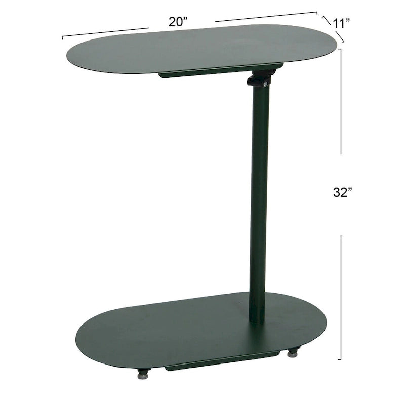 Modern Adjustable C-Shaped End Table - 20.0L x 11.0W x 32.0H