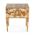 2 Drawer Burl Wood End Table