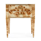 2 Drawer Burl Wood End Table