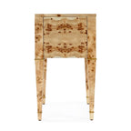 2 Drawer Burl Wood End Table