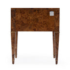 2 Drawer Burl Wood End Table