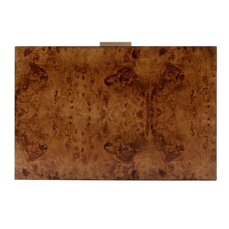 2 Drawer Burl Wood End Table