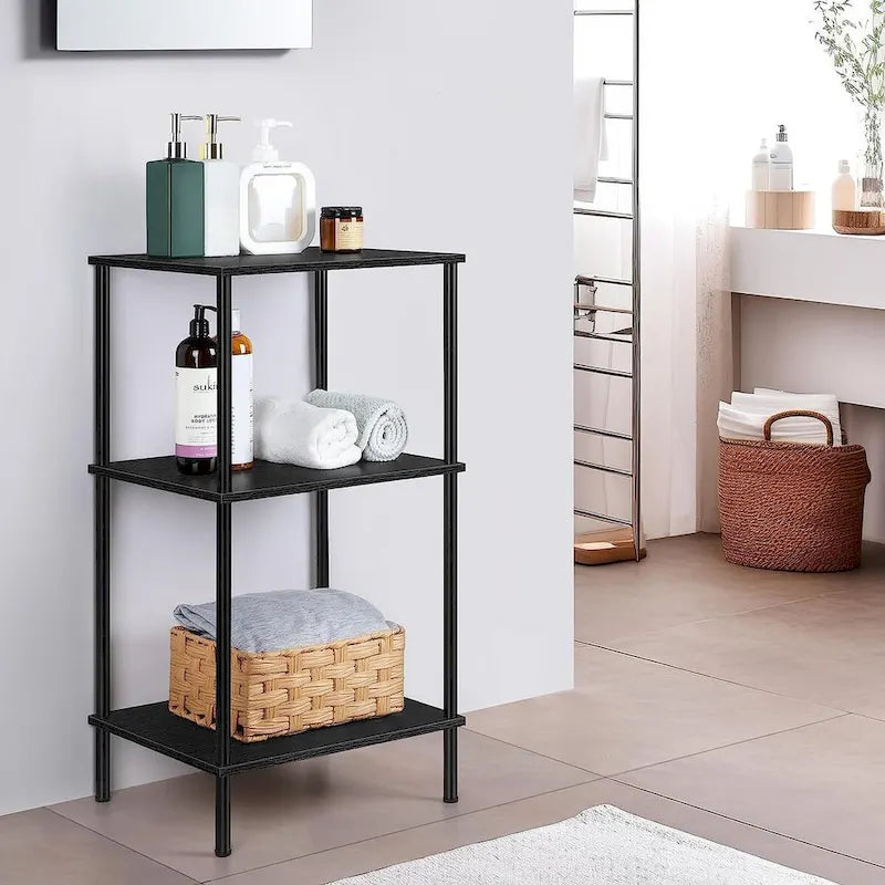 3-Tier Tall Side Table with Storage