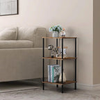 3-Tier Tall Side Table with Storage