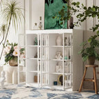 Sophisticated Storage Ensemble: Buffet Sideboard Bookshelf Cabinet