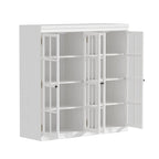 Sophisticated Storage Ensemble: Buffet Sideboard Bookshelf Cabinet