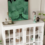 Sophisticated Storage Ensemble: Buffet Sideboard Bookshelf Cabinet