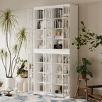 Sophisticated Storage Ensemble: Buffet Sideboard Bookshelf Cabinet