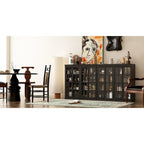 Sophisticated Storage Ensemble: Buffet Sideboard Bookshelf Cabinet