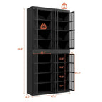 Sophisticated Storage Ensemble: Buffet Sideboard Bookshelf Cabinet