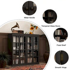 Sophisticated Storage Ensemble: Buffet Sideboard Bookshelf Cabinet