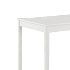 5-Piece White Dining Set for 4, Ladder Back Chairs