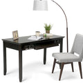 Brown Transitional 54-Inch Wide Desk with Drawers
