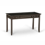 Brown Transitional 54-Inch Wide Desk with Drawers