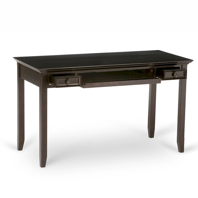 Brown Transitional 54-Inch Wide Desk with Drawers